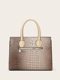 CEILIM | Classic,Fashionable 3pcs Bag Set Tote Bag Purse Wallet Crocodile Embossed PU For Daily Life, Best Work Bag For Women Perfect for Business, Work Outdoors, Travel, Gift for Mother