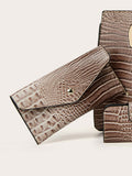 CEILIM | Classic,Fashionable 3pcs Bag Set Tote Bag Purse Wallet Crocodile Embossed PU For Daily Life, Best Work Bag For Women Perfect for Business, Work Outdoors, Travel, Gift for Mother