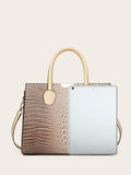 CEILIM | Classic,Fashionable 3pcs Bag Set Tote Bag Purse Wallet Crocodile Embossed PU For Daily Life, Best Work Bag For Women Perfect for Business, Work Outdoors, Travel, Gift for Mother