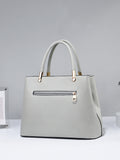 CEILIM | Solid Color Double Handle Tote Bag With Wallet, Minimalist Style