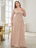 CEILIM | Champagne Stretchy Plus Size Wedding Evening Dresses
