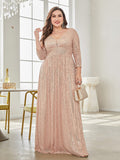 CEILIM | Champagne Stretchy Plus Size Wedding Evening Dresses