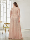 CEILIM | Champagne Stretchy Plus Size Wedding Evening Dresses