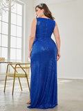 CEILIM | Plus Size Knot Formal Occasion Evening Dress