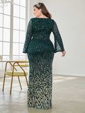 CEILIM | Princess Sequin Green Wedding Prom Dress