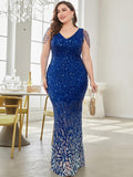 CEILIM | Straight Beaded Sleeveless Elegant Evening Dress