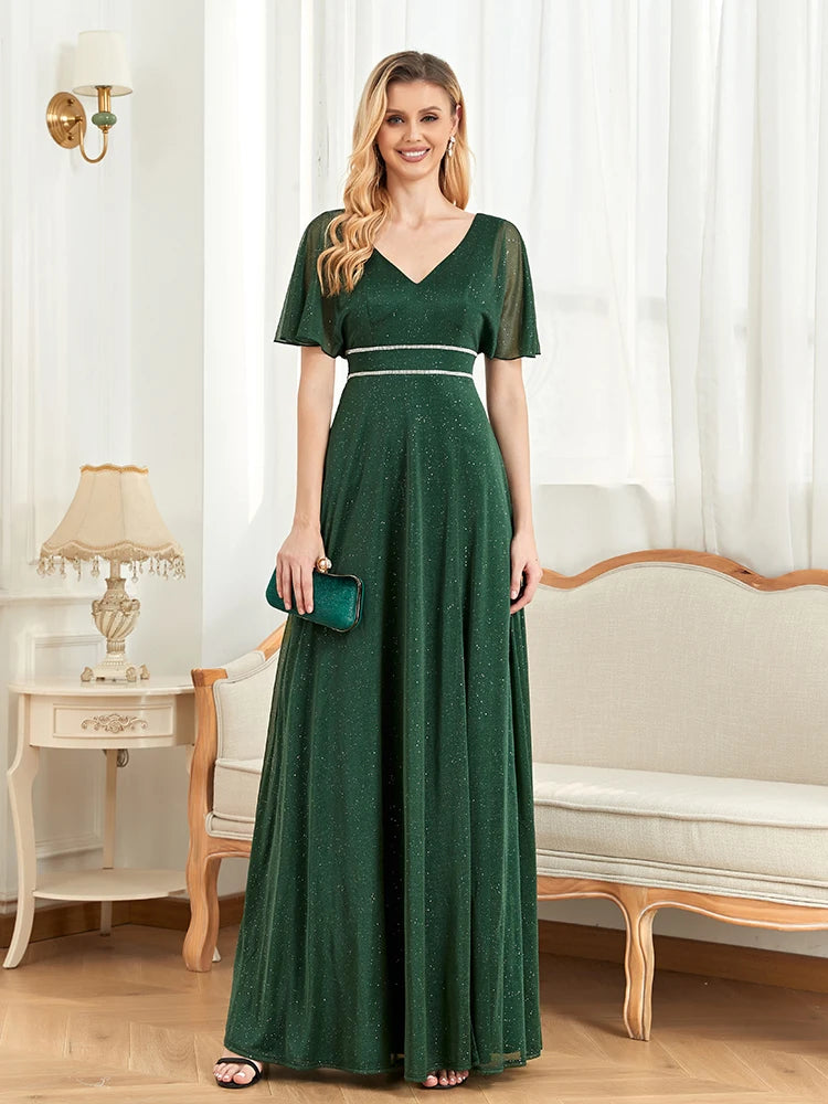 Elegant Short Sleeves Evening Dresses CEILIM Elegant Short Sleeves Evening Dresses CEILIM