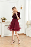 CEILIM | Sequin Prom Mini Dress + Sequins cape.