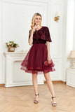 CEILIM | Sequin Prom Mini Dress + Sequins cape.