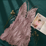 CEILIM | Floral Hollowed Out Lace Nightdress