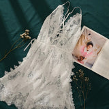 CEILIM | Floral Hollowed Out Lace Nightdress
